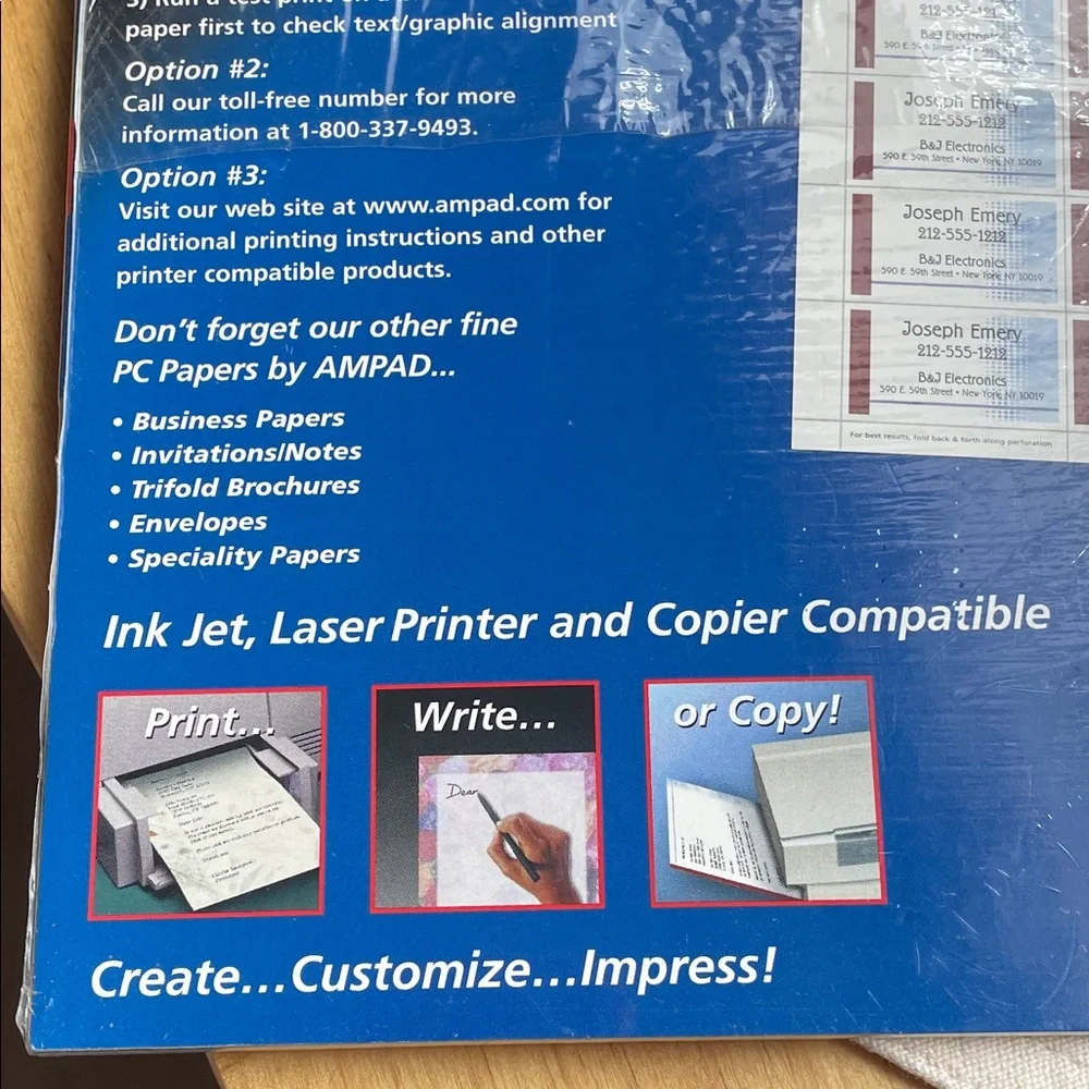 Ampad Business Cards 250 Pack